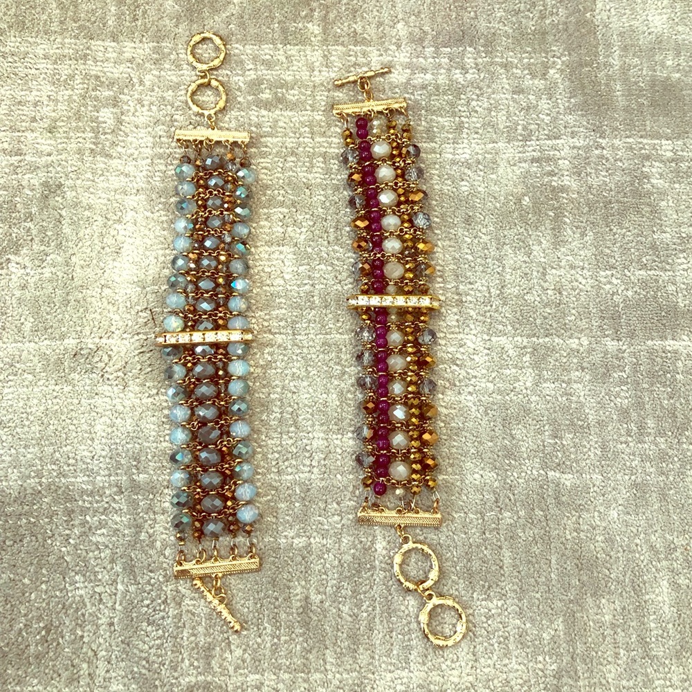 2 beaded bracelets